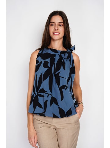William de Faye Top in Blau/ Schwarz