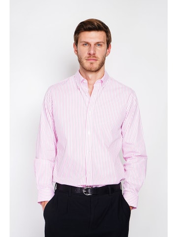William de Faye Blouse lichtroze/wit
