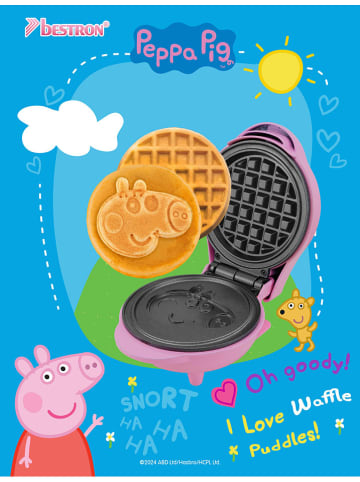 bESTRON Mini-wafelijzer "Peppa Pig" lichtroze
