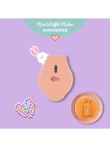 bESTRON Mini-Waffeleisen "Osterhase" in Apricot