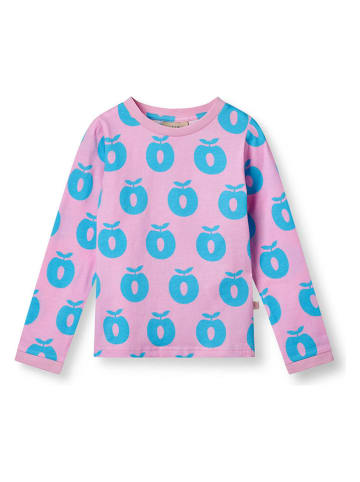 Småfolk Longsleeve "Äpfel" in Rosa/ Blau