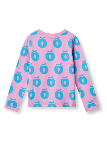 Småfolk Longsleeve "Äpfel" in Rosa/ Blau