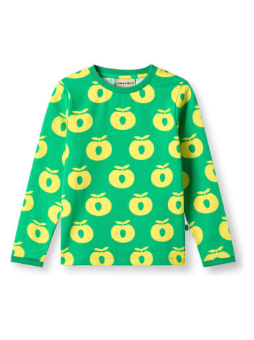 Småfolk Longsleeve "Äpfel" in Grün/ Gelb