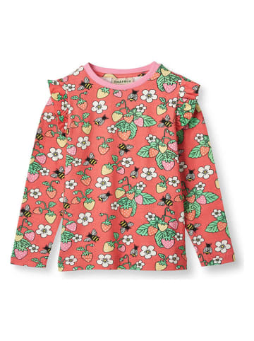 Småfolk Longsleeve "Erdbeeren" in Pink/ Bunt