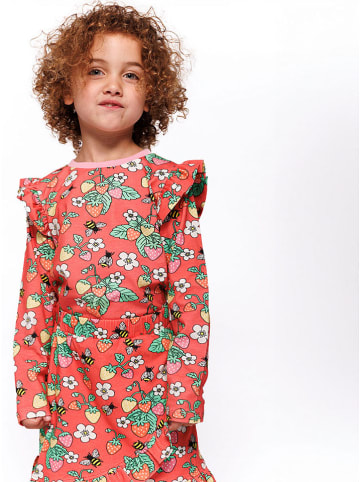 Småfolk Longsleeve "Erdbeeren" in Pink/ Bunt