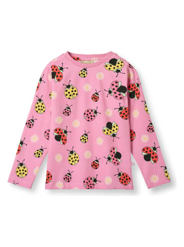 Småfolk Longsleeve "Lieveheersbeestjes" lichtroze/meerkleurig