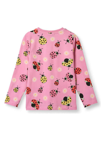 Småfolk Longsleeve "Marienkäfer" in Rosa/ Bunt
