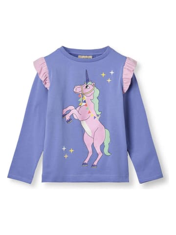 Småfolk Longsleeve "Einhörner" in Lila/ Rosa