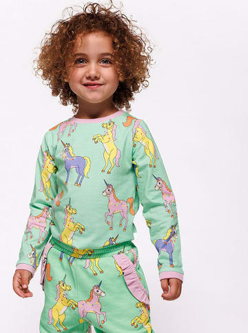 Småfolk Longsleeve "Eenhoorns" groen/meerkleurig