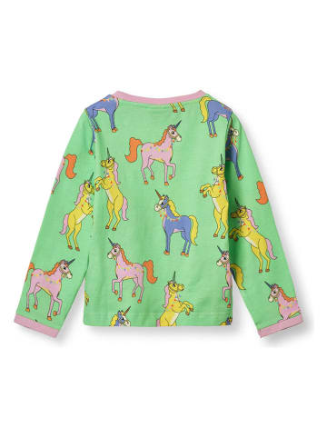Småfolk Longsleeve "Eenhoorns" groen/meerkleurig