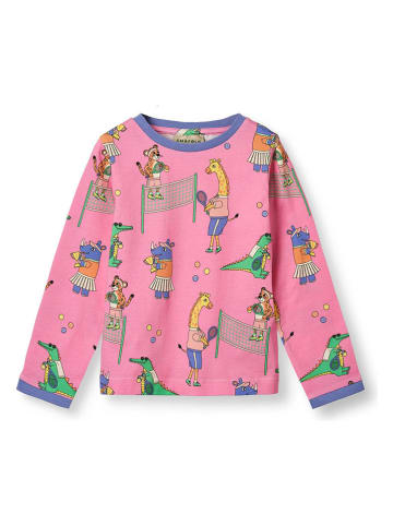 Småfolk Longsleeve "Tenniskamp" roze/meerkleurig