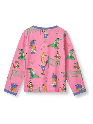 Småfolk Longsleeve "Tenniskamp" in Pink/ Bunt