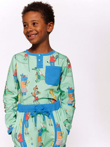 Småfolk Longsleeve "Tenniskamp" groen/meerkleurig