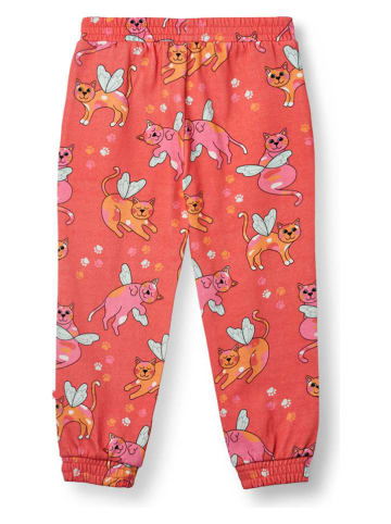 Småfolk Sweathose "Katze" in Rot/ Bunt