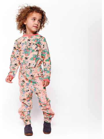 Småfolk Leggings "Erdbeeren" in Apricot/ Bunt