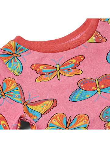 Småfolk Kleid "Schmetterlinge" in Pink/ Bunt