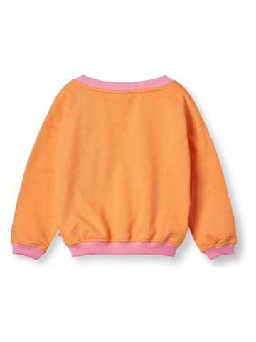 Småfolk Sweatshirt "Schmetterlinge" in Orange/ Pink