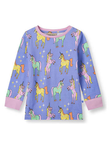 Småfolk Pyjama "Einhörner" in Lila/ Bunt