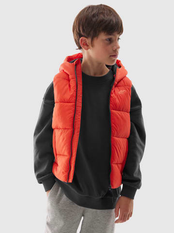 4F Doorgestikte bodywarmer oranje