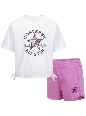 Converse 2-częściowy zestaw w kolorze biało-różowym