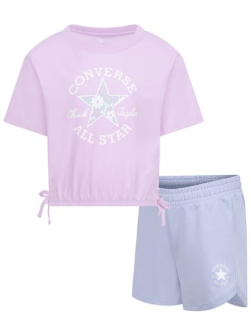 Converse 2-częściowy zestaw w kolorze błękitno-fioletowym