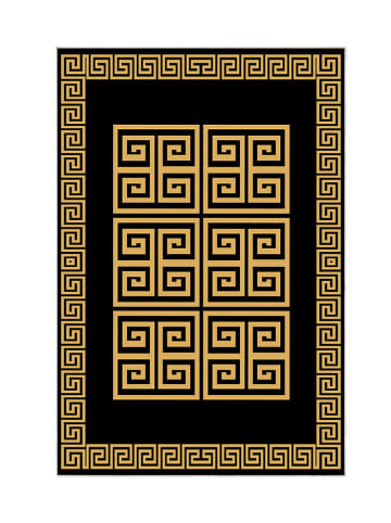 Elizabed 2er-Set: Badematten in Schwarz/ Gold
