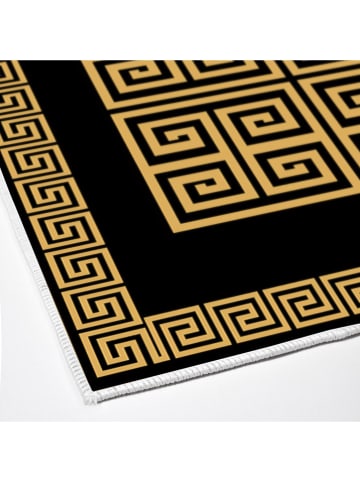 Elizabed 2er-Set: Badematten in Schwarz/ Gold