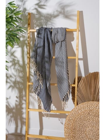 Elizabed Strandlaken donkerblauw/beige