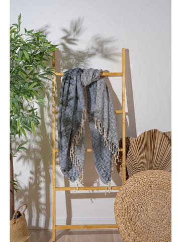 Elizabed Strandtuch in Blau/ Beige
