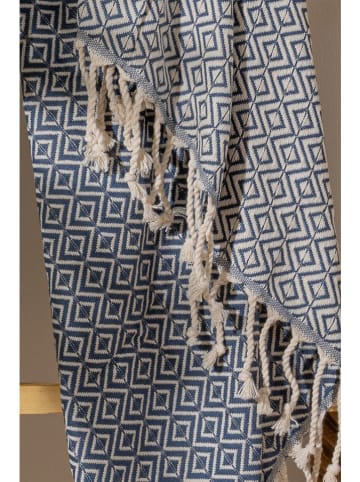 Elizabed Strandtuch in Blau/ Beige