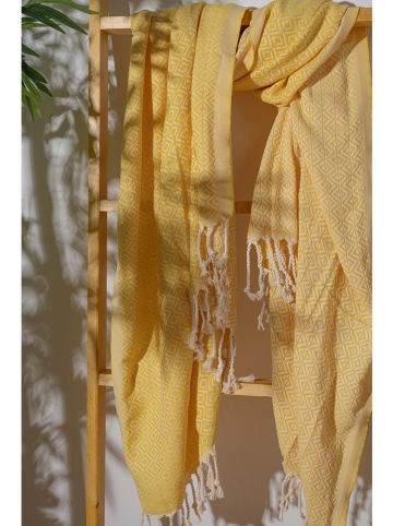 Elizabed Strandtuch in Gelb/ Beige