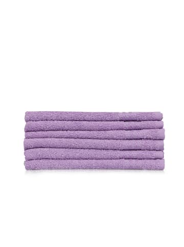 Elizabed 6-delige set: washandjes "Rainbow" paars