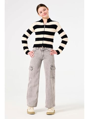 Garcia Sweatjacke in Weiß/ Schwarz