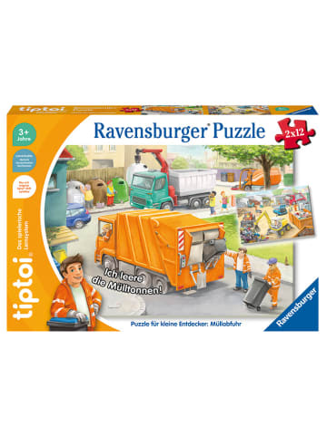 Ravensburger tiptoi® 2x12 Puzzle "Vuilniswagen" - vanaf 3 jaar