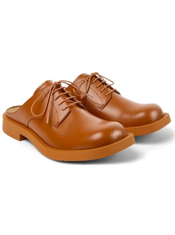 Camper Leder-Clogs in Hellbraun