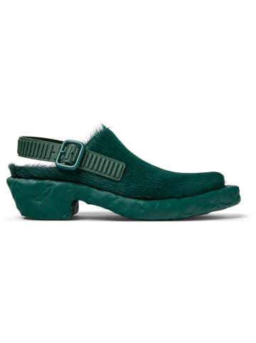 Camper Leder-Clogs in Grün