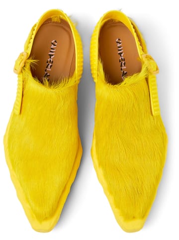 Camper Leder-Clogs in Gelb