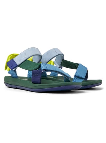 Camper Sandalen in Hellblau/ Gelb/ Grün