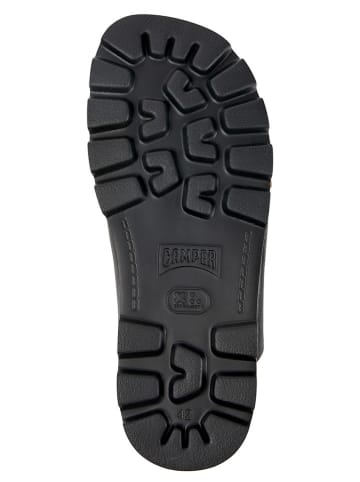 Camper Leder-Pantoletten in Schwarz