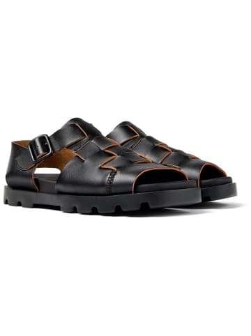 Camper Leder-Sandalen in Schwarz