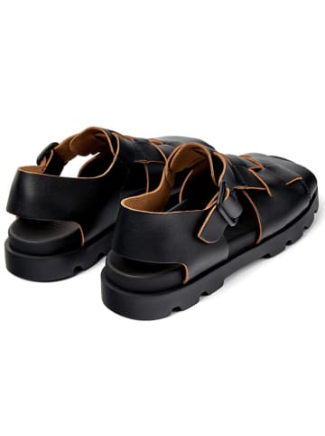 Camper Leder-Sandalen in Schwarz