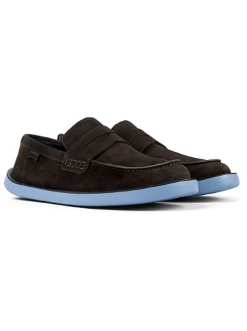 Camper Leder-Mokassins in Anthrazit