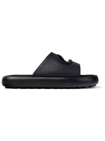 Camper Leder-Pantoletten in Schwarz