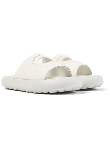 Camper Leder-Pantoletten in Weiß