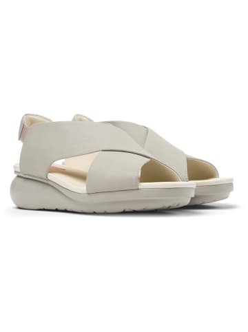 Camper Leren sleehaksandalen grijs