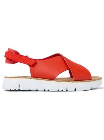 Camper Leder-Sandalen in Rot