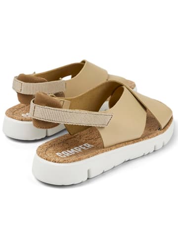 Camper Leder-Sandalen in Beige