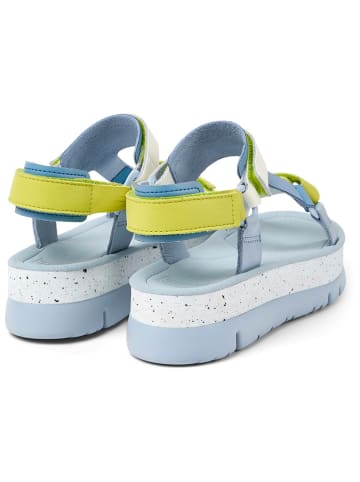 Camper Leren haksandalen lichtblauw/geel/wit