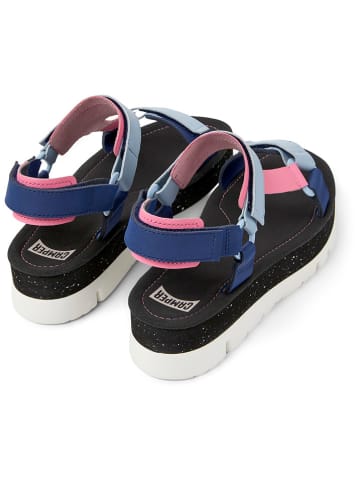 Camper Leder-Sandaletten in Dunkelblau/ Rosa/ Hellblau