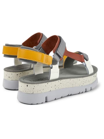Camper Leren haksandalen grijs/lichtbruin/wit